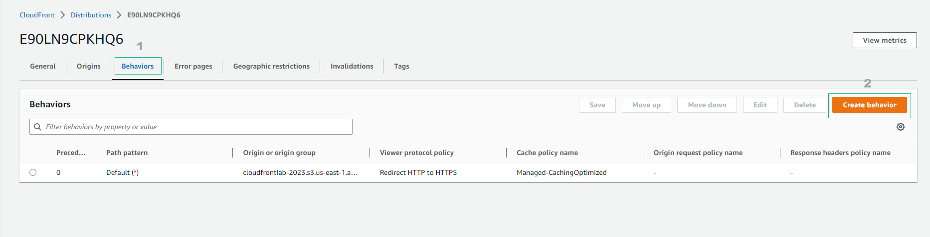 Create CloudFront Distribution